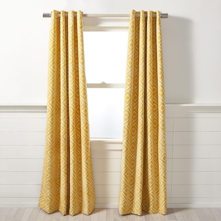 Safavieh 52 x 96 in. Cecille Single Panel Window Treatment, Yellow WDT1056A-5296